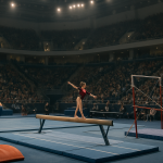 Hala sportowa podczas zawodów gimnastycznych
