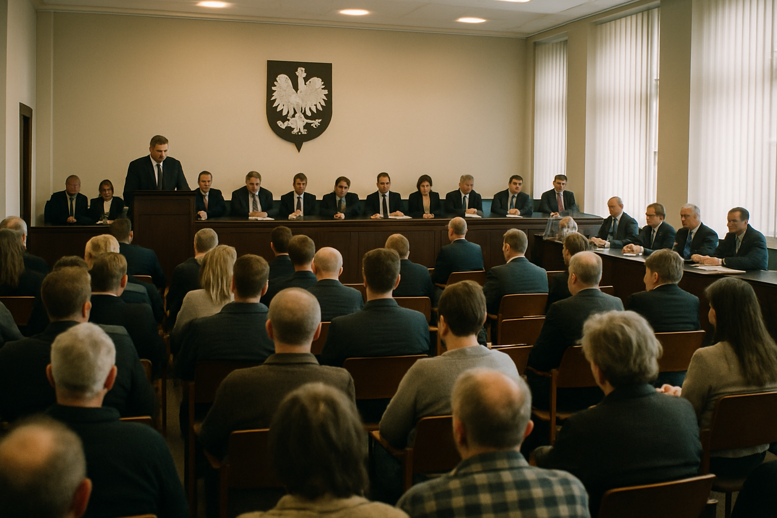 Sala obrad Rady Miasta Sopotu podczas podejmowania rezolucji