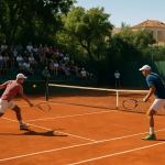 Kort tenisowy na nawierzchni ziemnej podczas turnieju rangi ATP