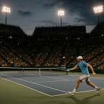 Kort tenisowy na nawierzchni twardej podczas turnieju WTA